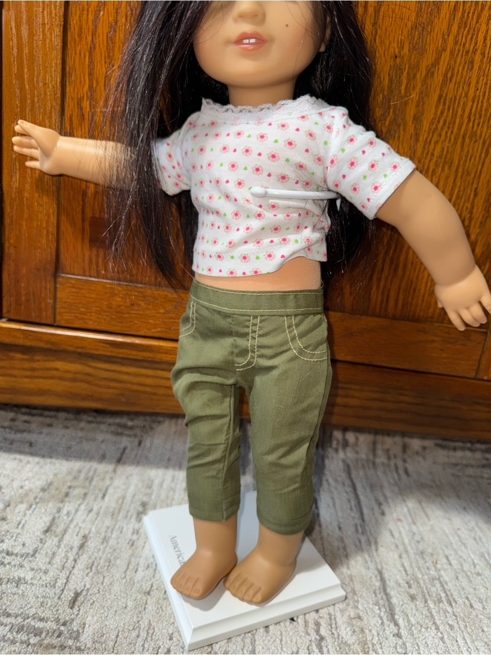 Our generation outfit tshirt green khaki capris 18” doll